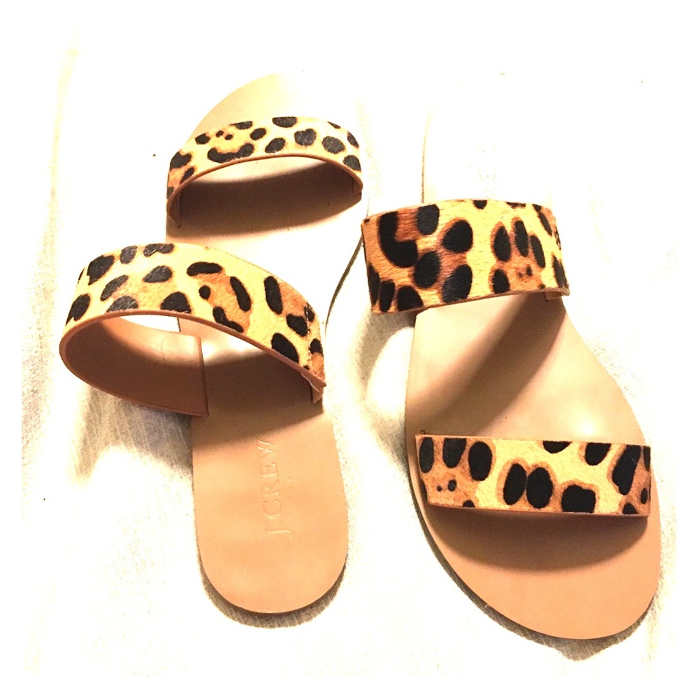 J. Crew leopard print sandals